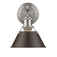  3306-BA1 PW-RBZ - Orwell 1-Light Bath Vanity in Pewter with Rubbed Bronze